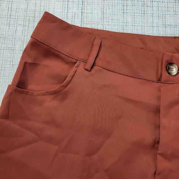 NWT Cider High Rise Casual Burnt Orange Shorts‎ Size Extra Large - Picture 2 of 5